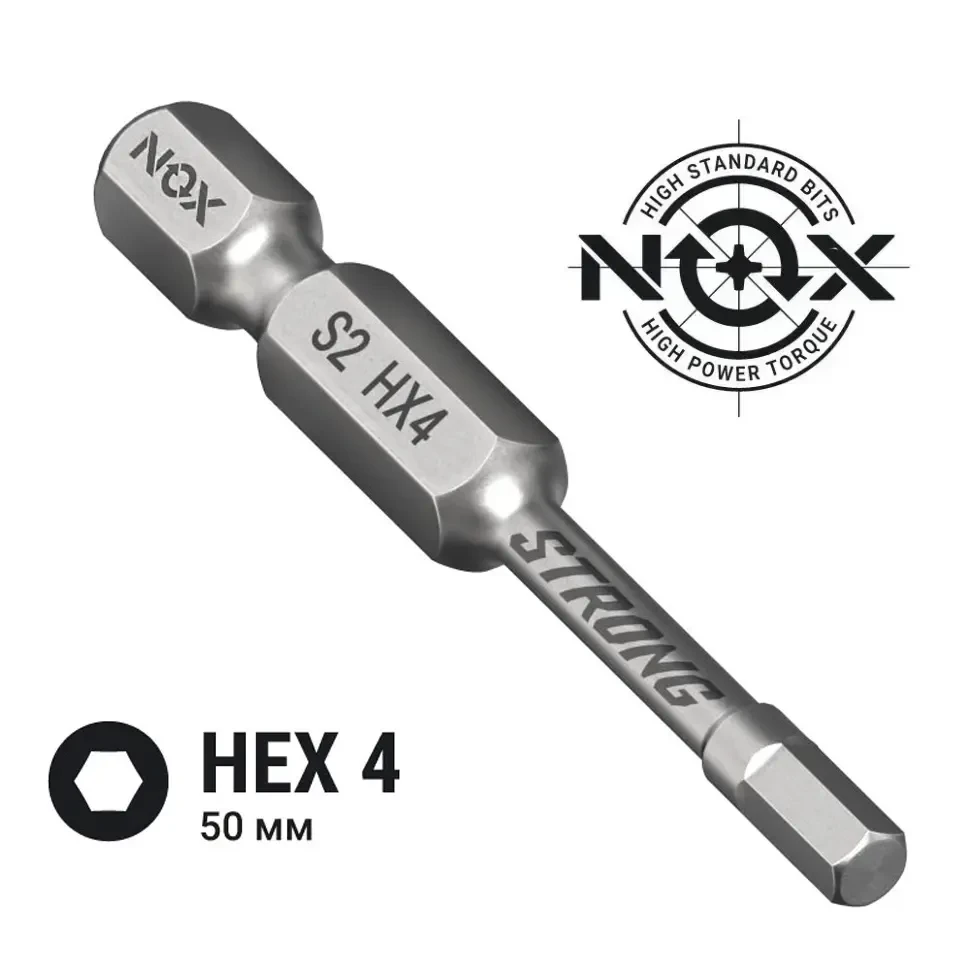 Бита NOX TORSION STRONG HEX4  50 мм   