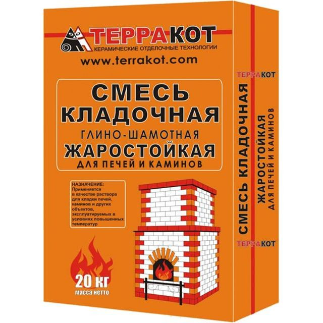 Смесь кладочная для топки Мертель ТЕРРАКОТ +1780°С