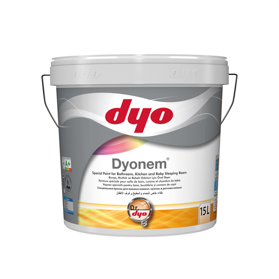 Краска вд интерьерная 2,5 л для влажных помещений DYONEM DYO матовая 