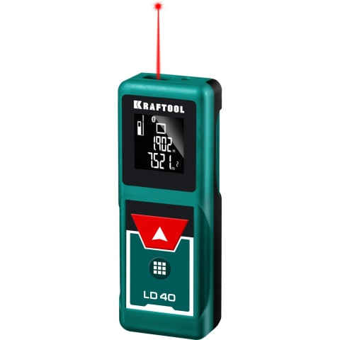 Рулетка KRAFTOOL LD-40 лазерный, дальность 5см-40м, точность 1,5м