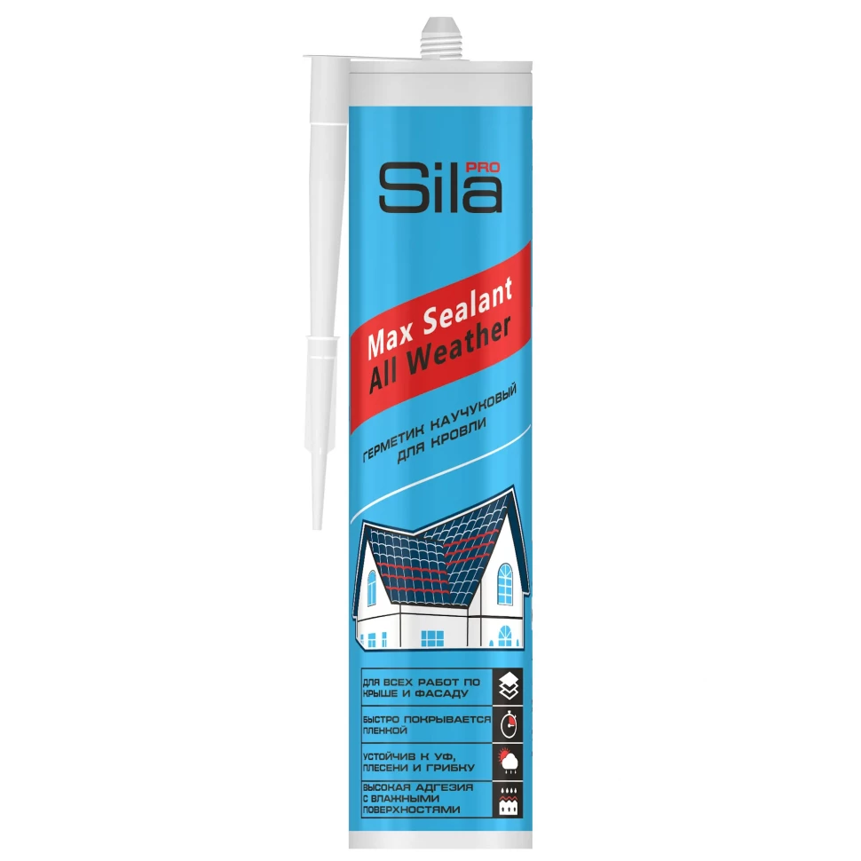 Герметик Sila PRO Max Sealant, All weather каучуковый для кровли