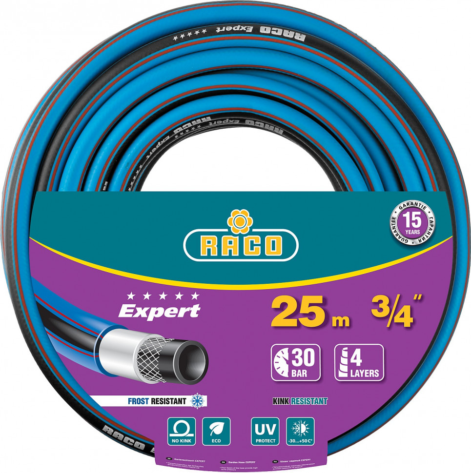 Шланг 4 слойный, армированный 3/4" 25м RACO EXPERT
